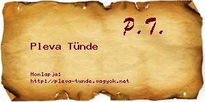 Pleva Tünde névjegykártya