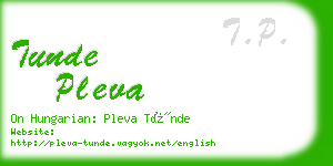 tunde pleva business card